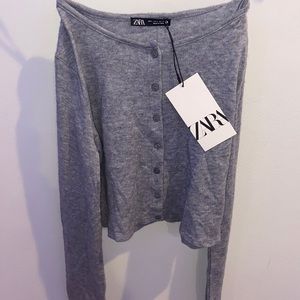 ZARA long sleeve top with buttons